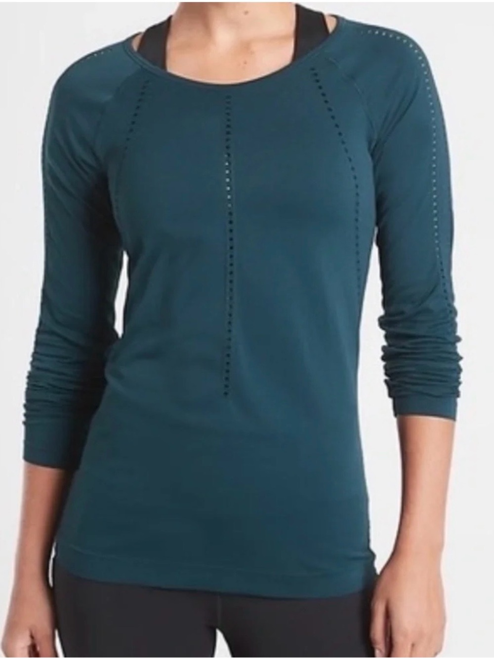 Athleta Foothill Seamless Long Sleeve Perforated Athletic Top